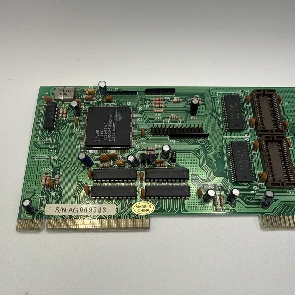 Cirrus Logic CL-GD5428-80QC-A VLB VGA Video Card VESA Local Bus Vintage 486